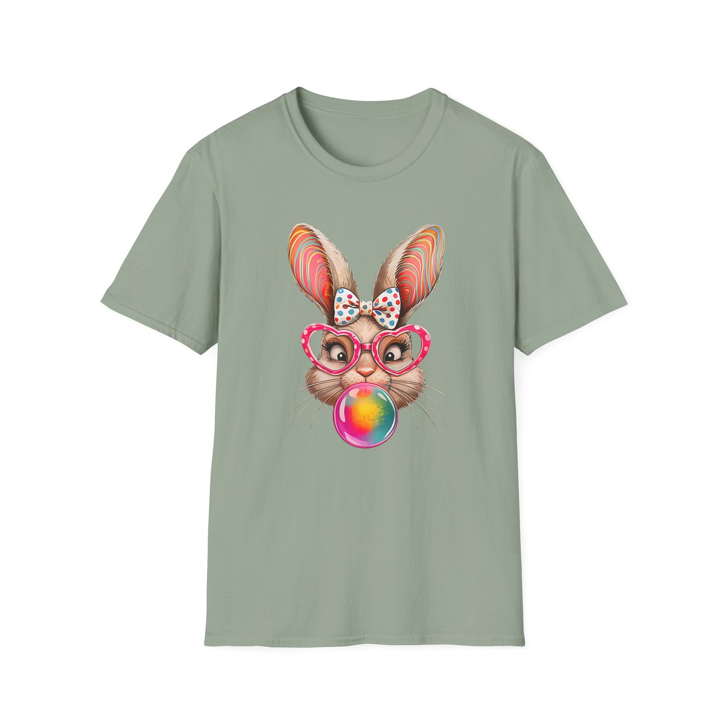 Playful Bunny Graphic T-Shirt, Cute Easter Gift, Animal Lover Shirt, Unisex Tees for Spring, Casual Everyday Wear, Easter Celebration