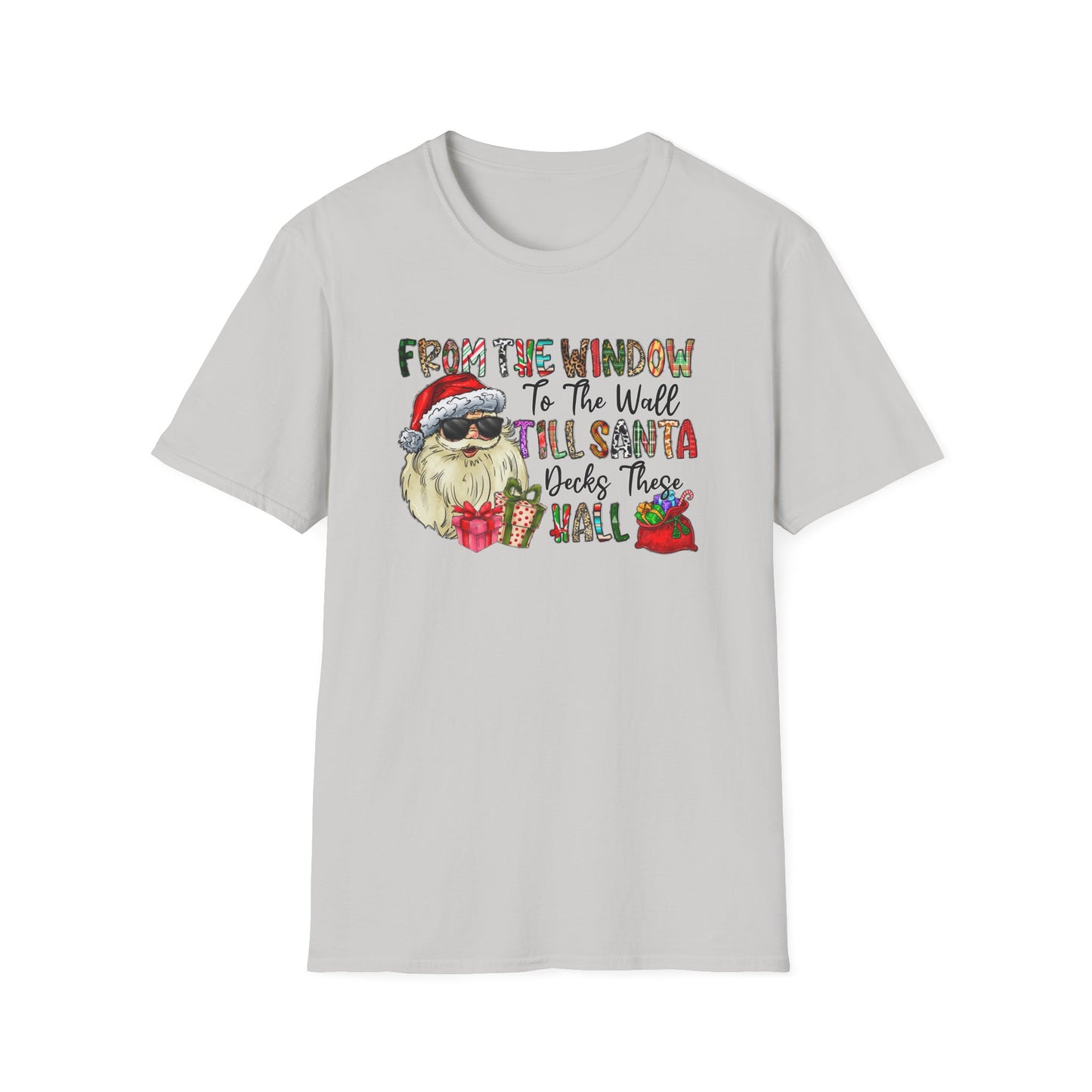 Santa Decks These Halls Unisex Heavy Cotton Tee, Santa Christmas Shirt, Funny Santa Shirt, Adult Christmas Shirt