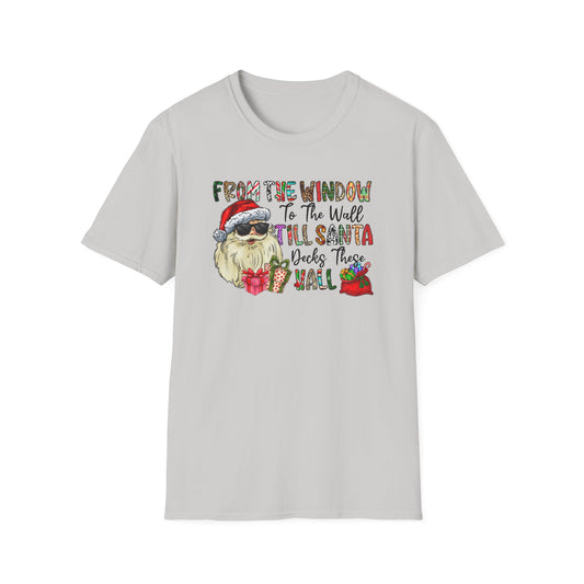 Santa Decks These Halls Unisex Heavy Cotton Tee, Santa Christmas Shirt, Funny Santa Shirt, Adult Christmas Shirt