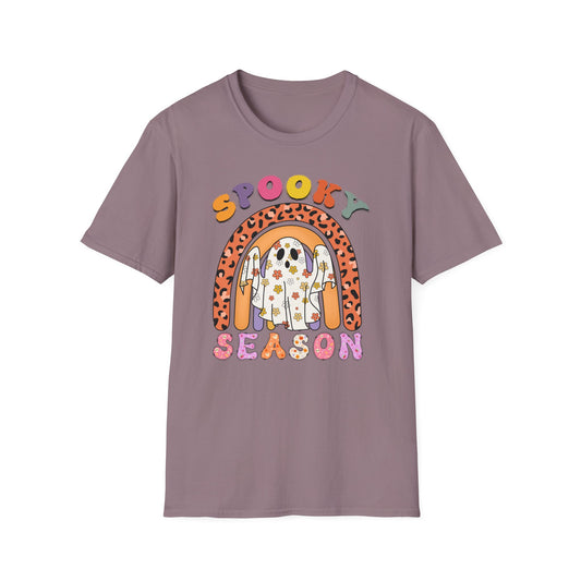 Softstyle T-Shirt Spooky Season Floral Ghost Design