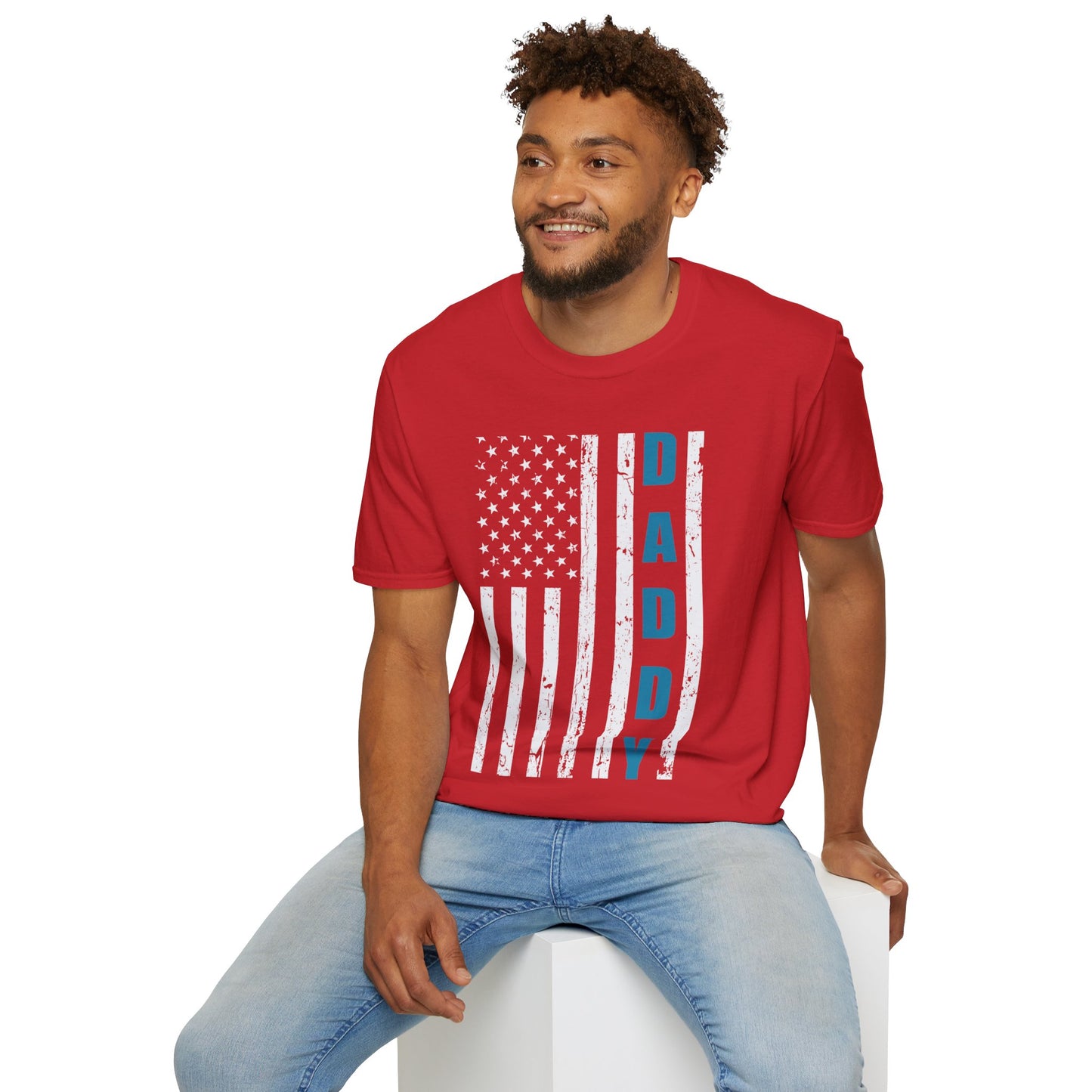 Daddy American Flag Softstyle T-Shirt