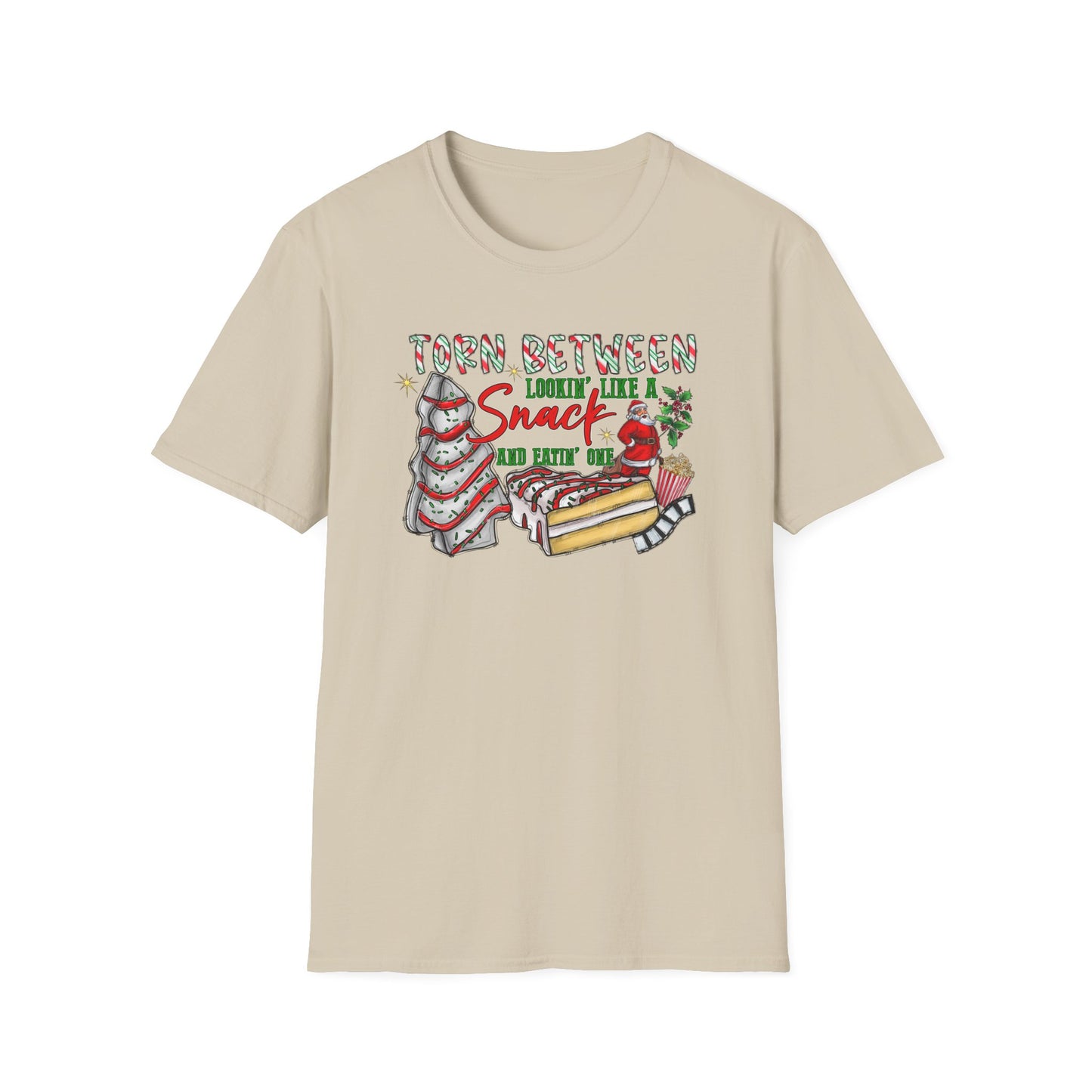 Torn Between Lookin' Like a Snack and Eatin' One Unisex Heavy Cotton Tee, Little Debbie Tree Snack Cake, Snack Shirt, Lookin like Snack Tee