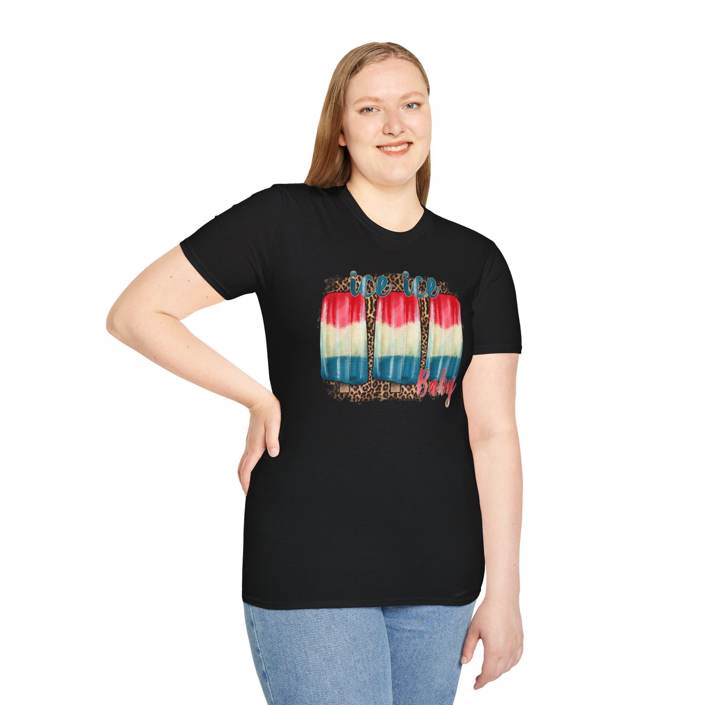 Ice Ice Baby Americana T-Shirt — Red, White & Blue Funny Song Tee