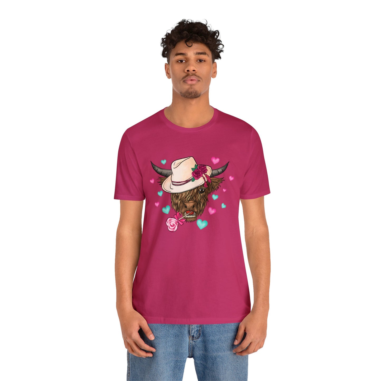 Lolli Pop Cow Unisex Jersey Short Sleeve Tee