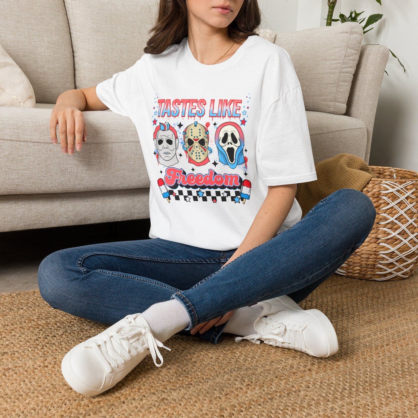 4th of July 'Taste Like Freedom' Horror Characters T-Shirt