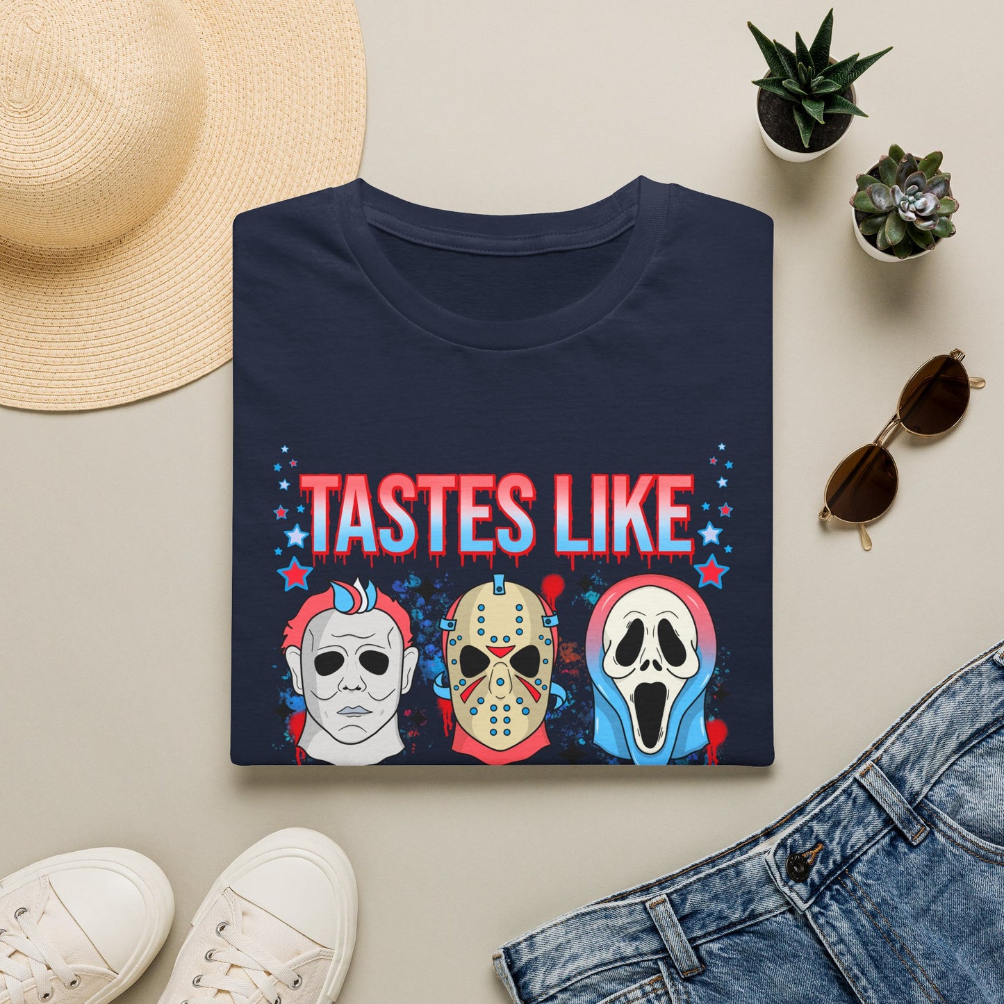 4th of July 'Taste Like Freedom' Horror Characters T-Shirt