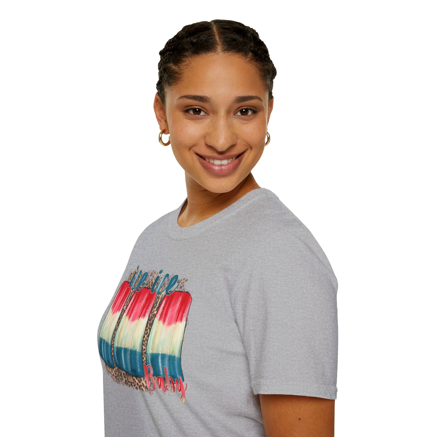 Ice Ice Baby Americana T-Shirt — Red, White & Blue Funny Song Tee
