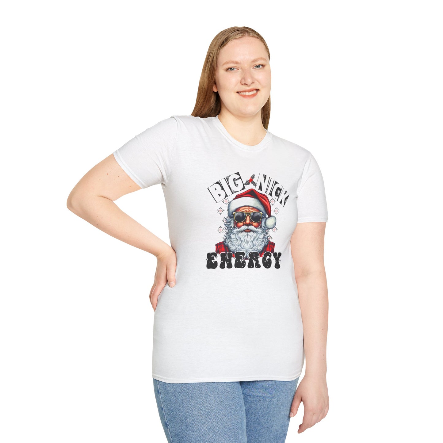 Big Nick Energy Unisex Heavy Cotton Tee, Santa Tee, Santa Christmas Shirt, Big Santa Energy Shirt, Funny Christmas Tee, Adult Chirstmas Tee