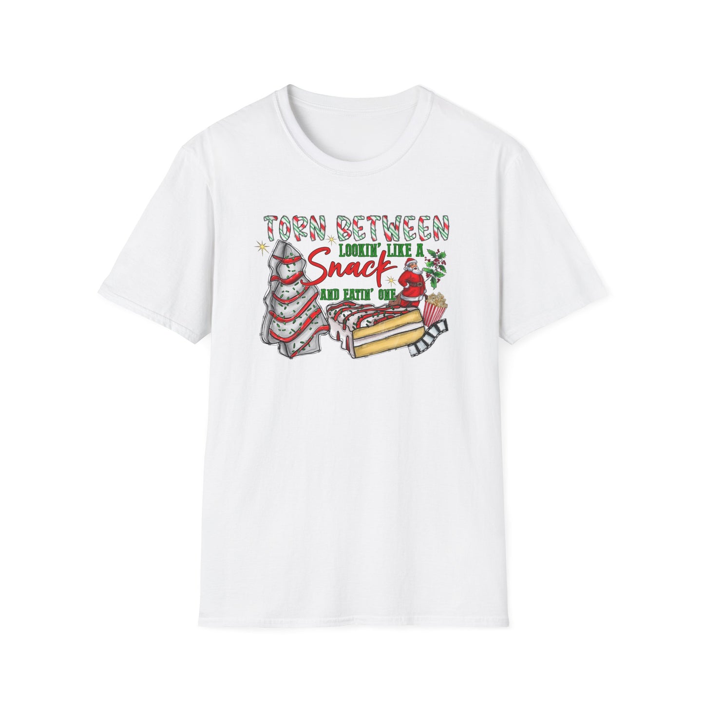 Torn Between Lookin' Like a Snack and Eatin' One Unisex Heavy Cotton Tee, Little Debbie Tree Snack Cake, Snack Shirt, Lookin like Snack Tee