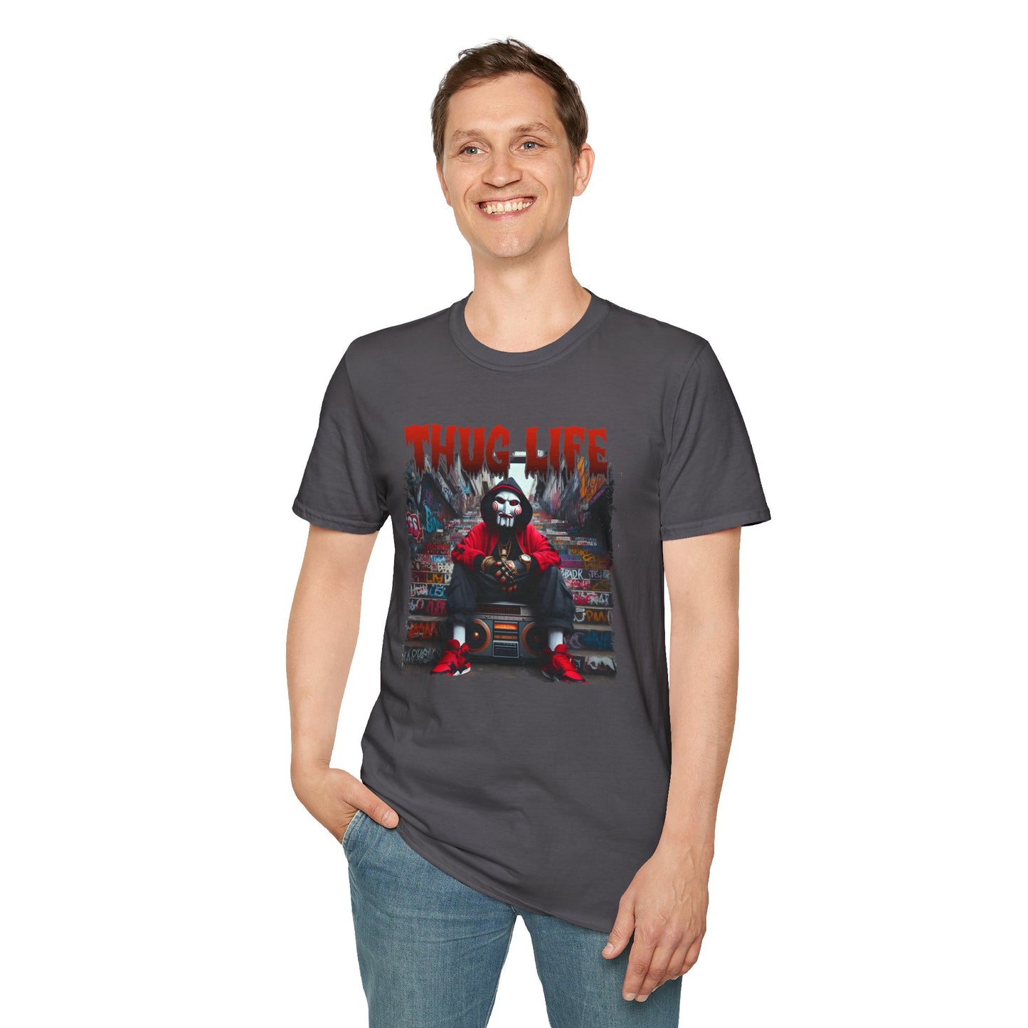 Thug Life T-Shirt with Jigsaw Let's Play a Game Design