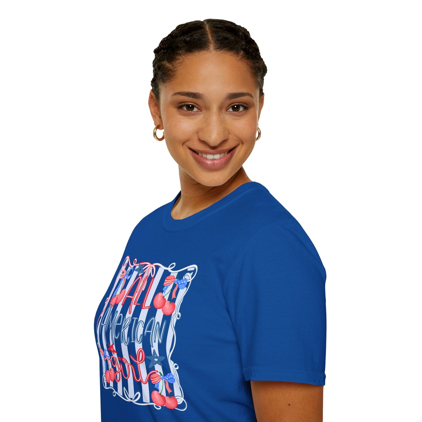All American Girl Cherries T-Shirt | Cute Girlie Cherry Design