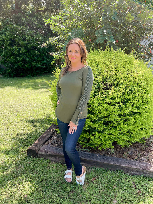 Solid Long Sleeve Top — Salon 209