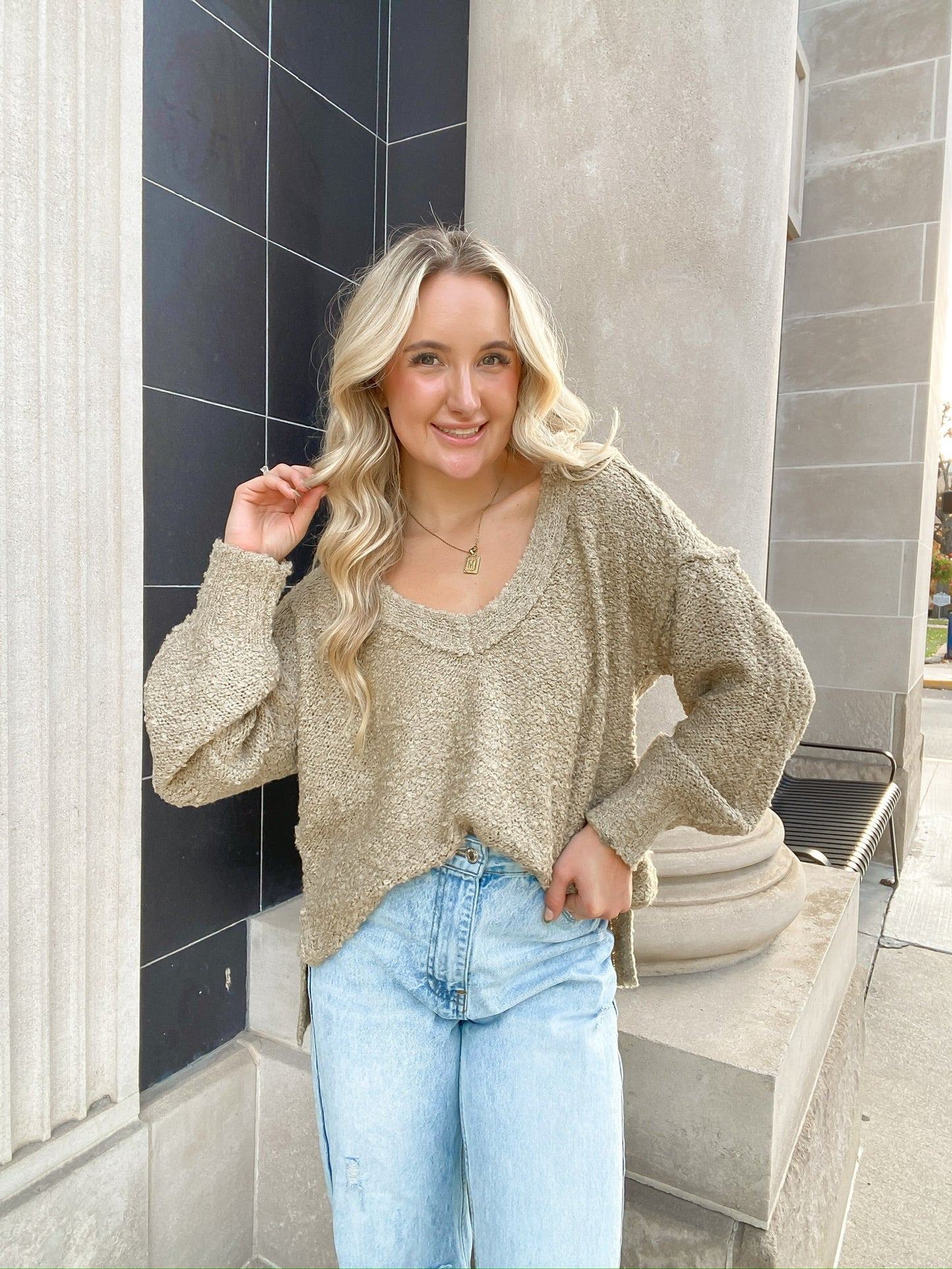 Cozy V-Neck Sweater — Salon 209
