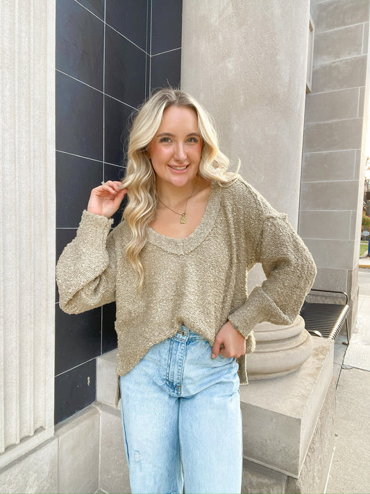 Cozy V-Neck Sweater — Salon 209