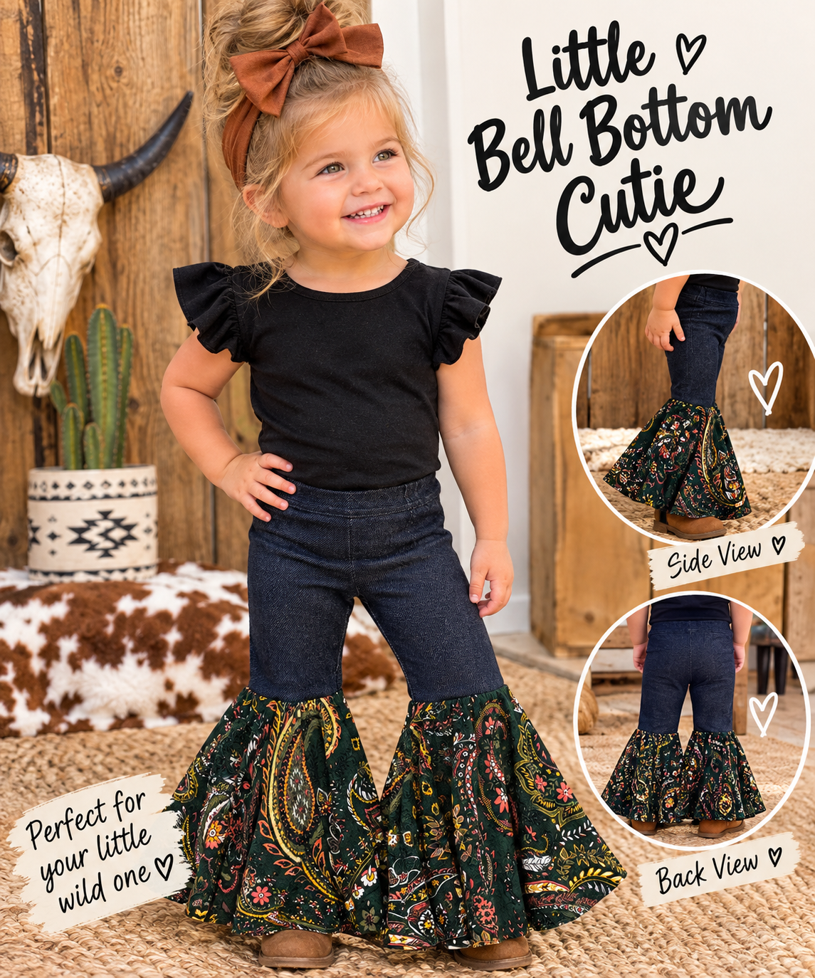 Bell Bottom Jeggings with Fun Prints
