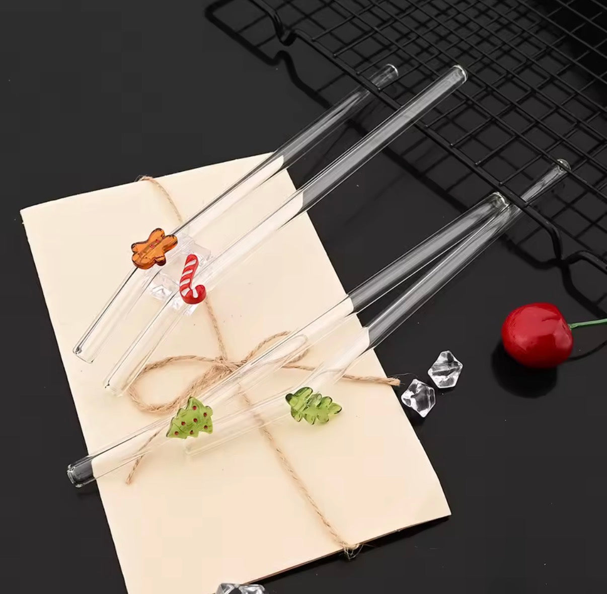 Christmas Glass Straw