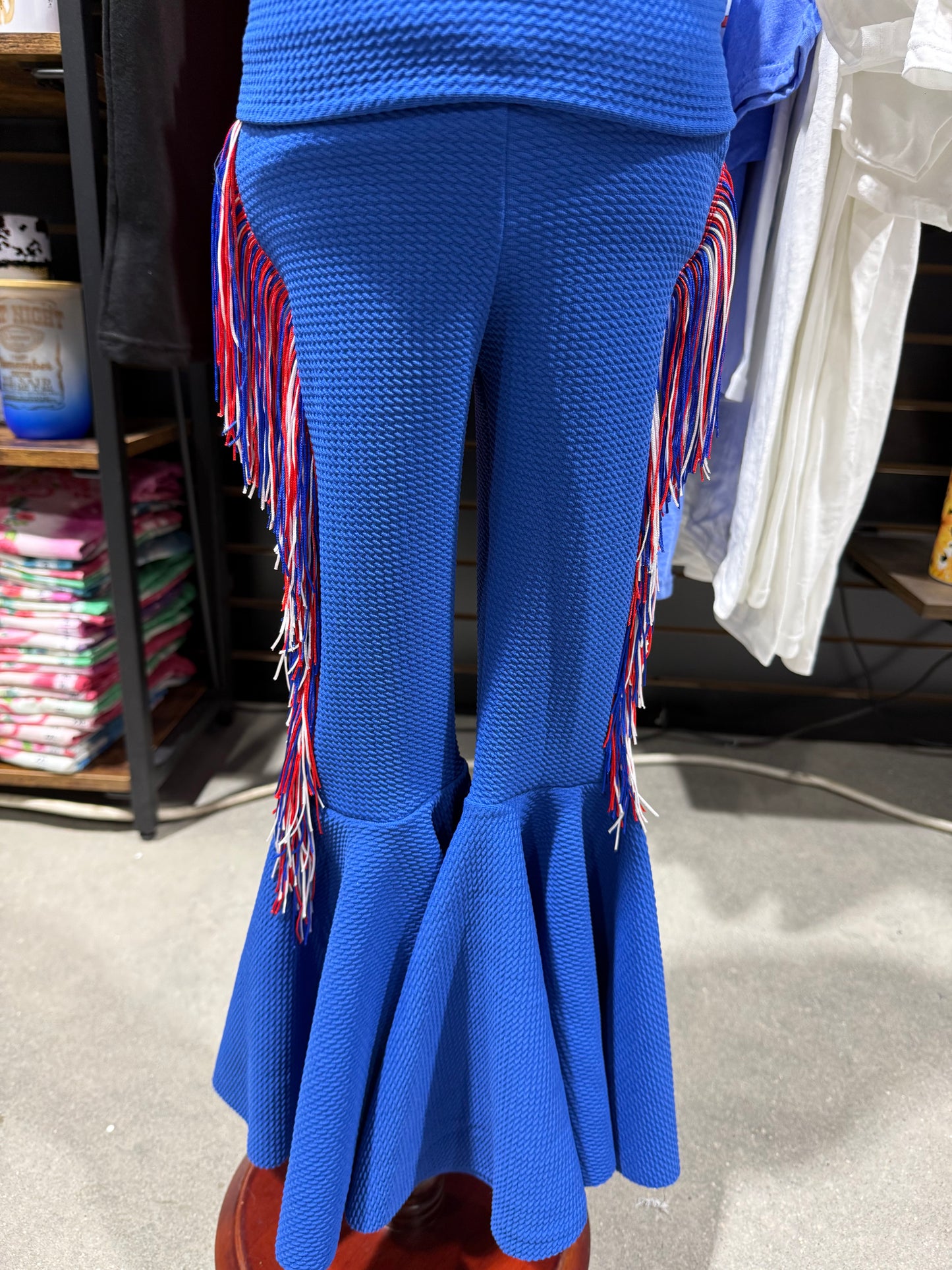Red, White and Blue Fringe Bell Bottoms