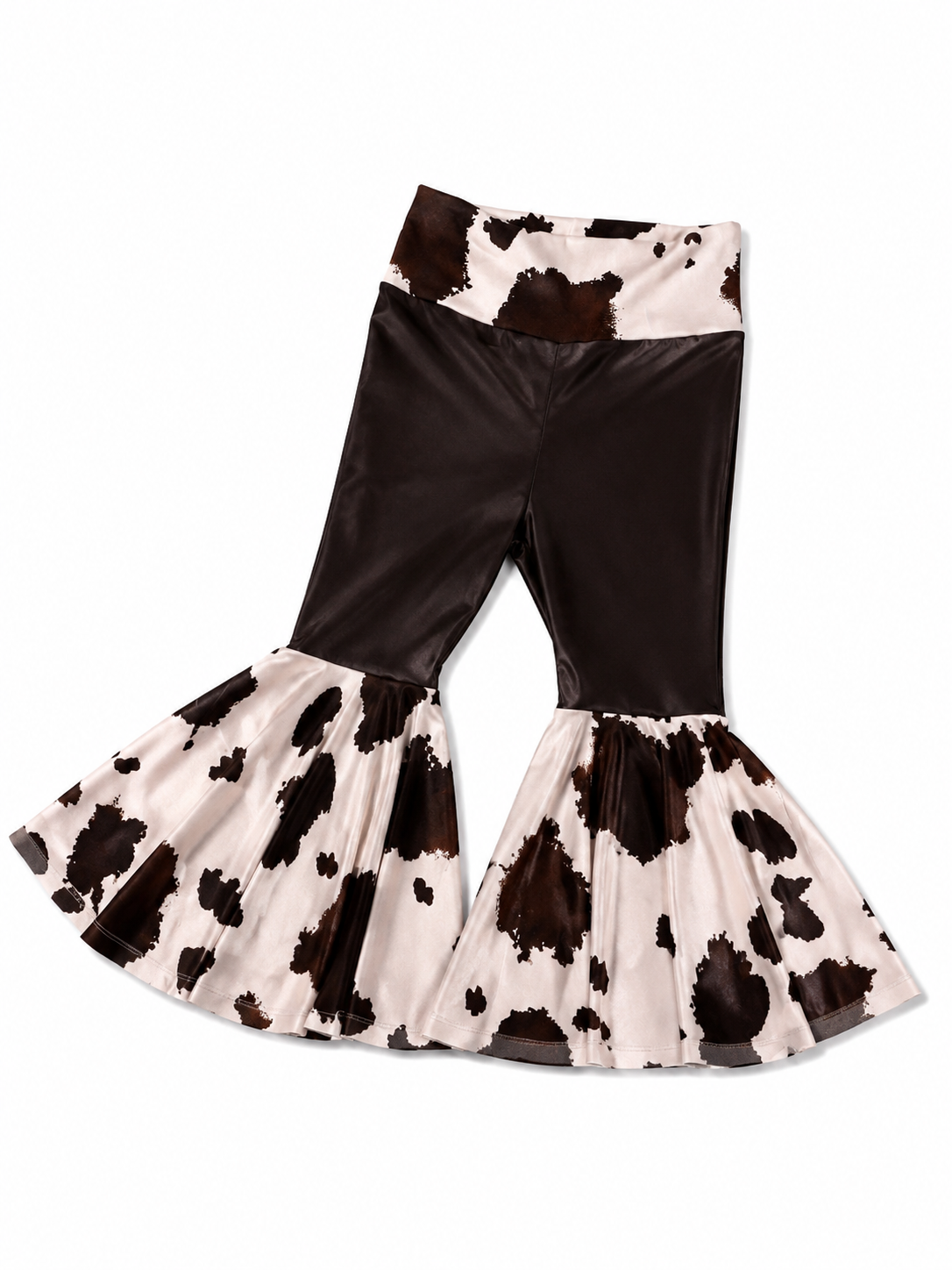 Brown Micro Suede Girls Bell Bottoms