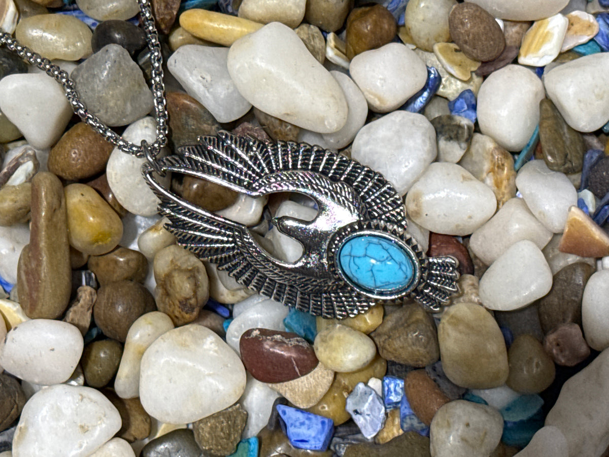 Necklace Eagle Turquoise Pendant