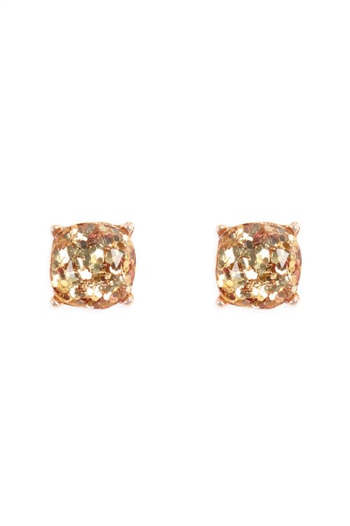 Sparkling Glitter Epoxy Stud Earrings- The Gathering Cafe