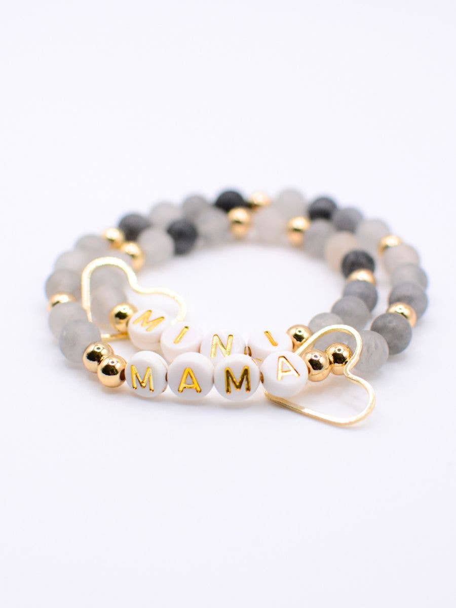 Mama & Mini Bracelet Set Black- The Gathering Cafe