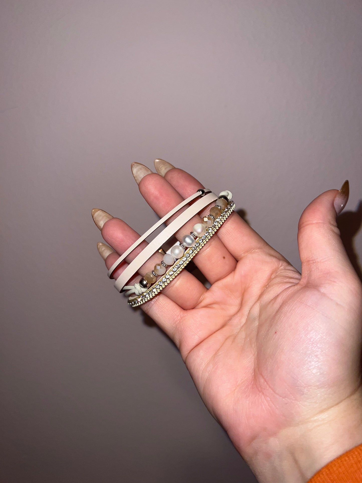 Multi strand Pearl Glass Bracelet- The Gathering Cafe