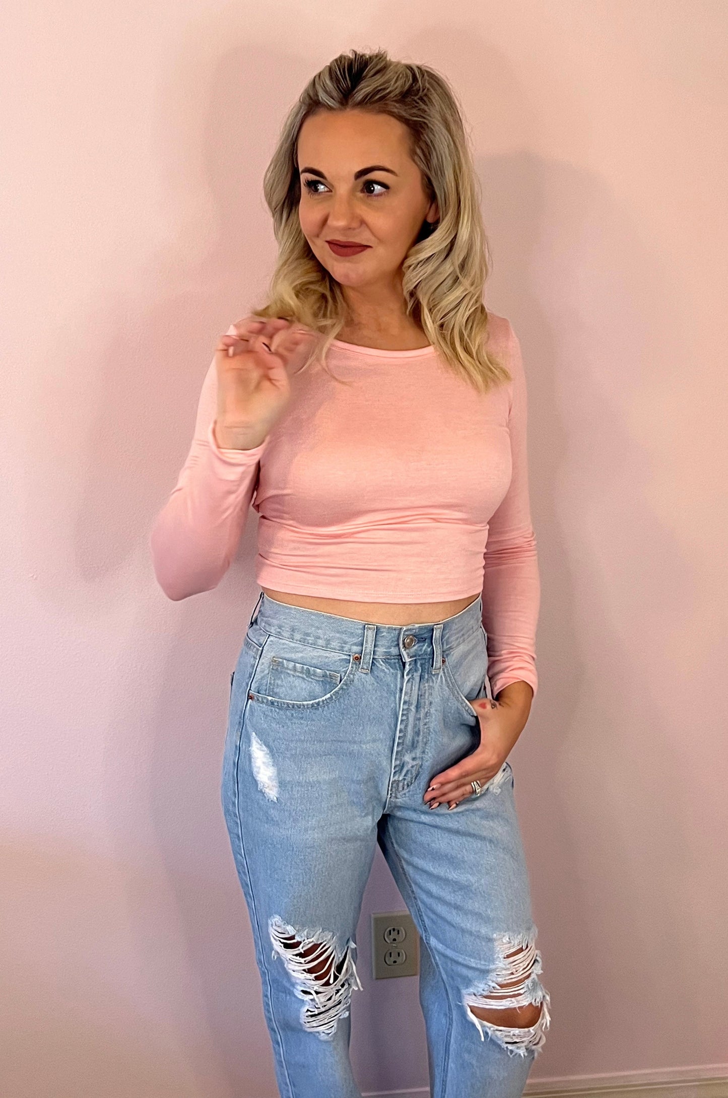Twist Back Long Sleeved Top